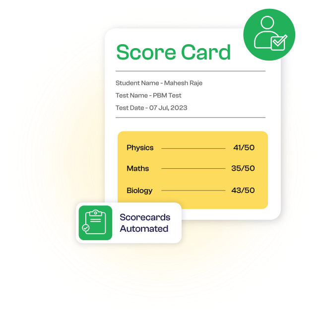 Exam Score Card